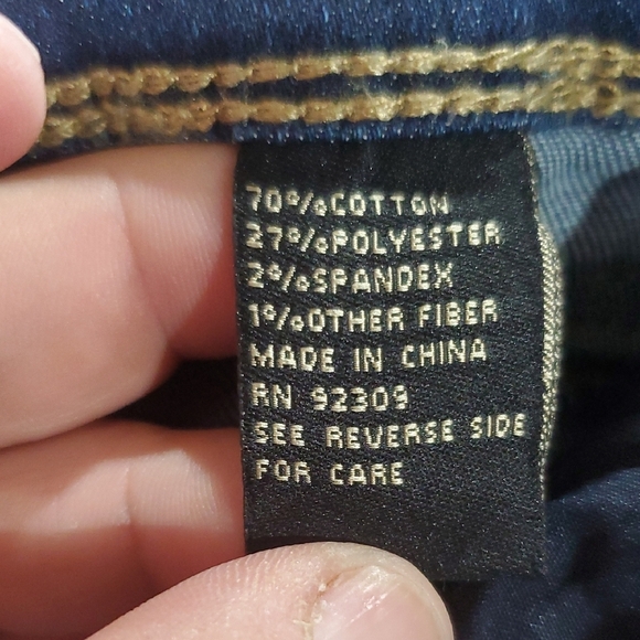 Diane Gilman Blue Flare Wide Leg Denim - Picture 11 of 11